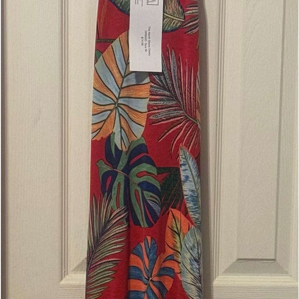 Brand new tropical open back dress